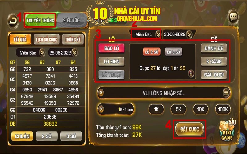 1 choi lo de tren mang Chơi lô đề trên mạng