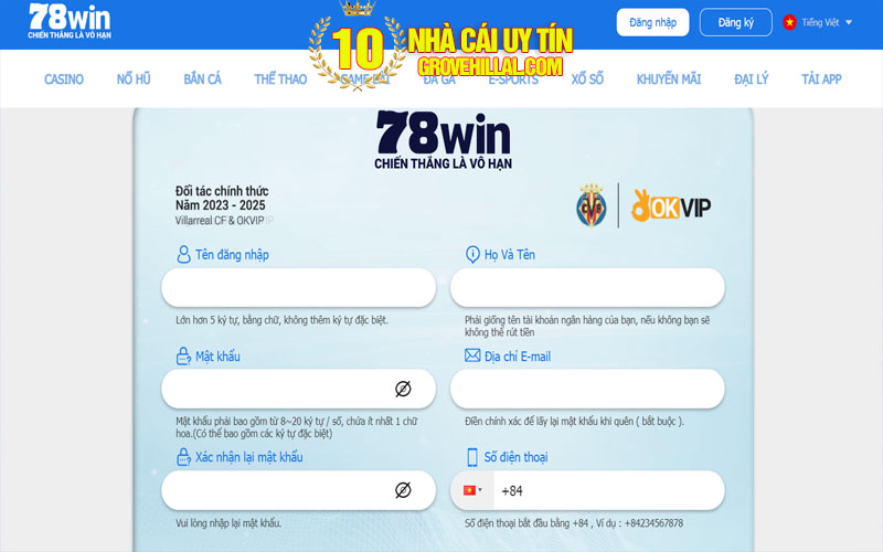 3 dang ky 78win Đăng ký 78win